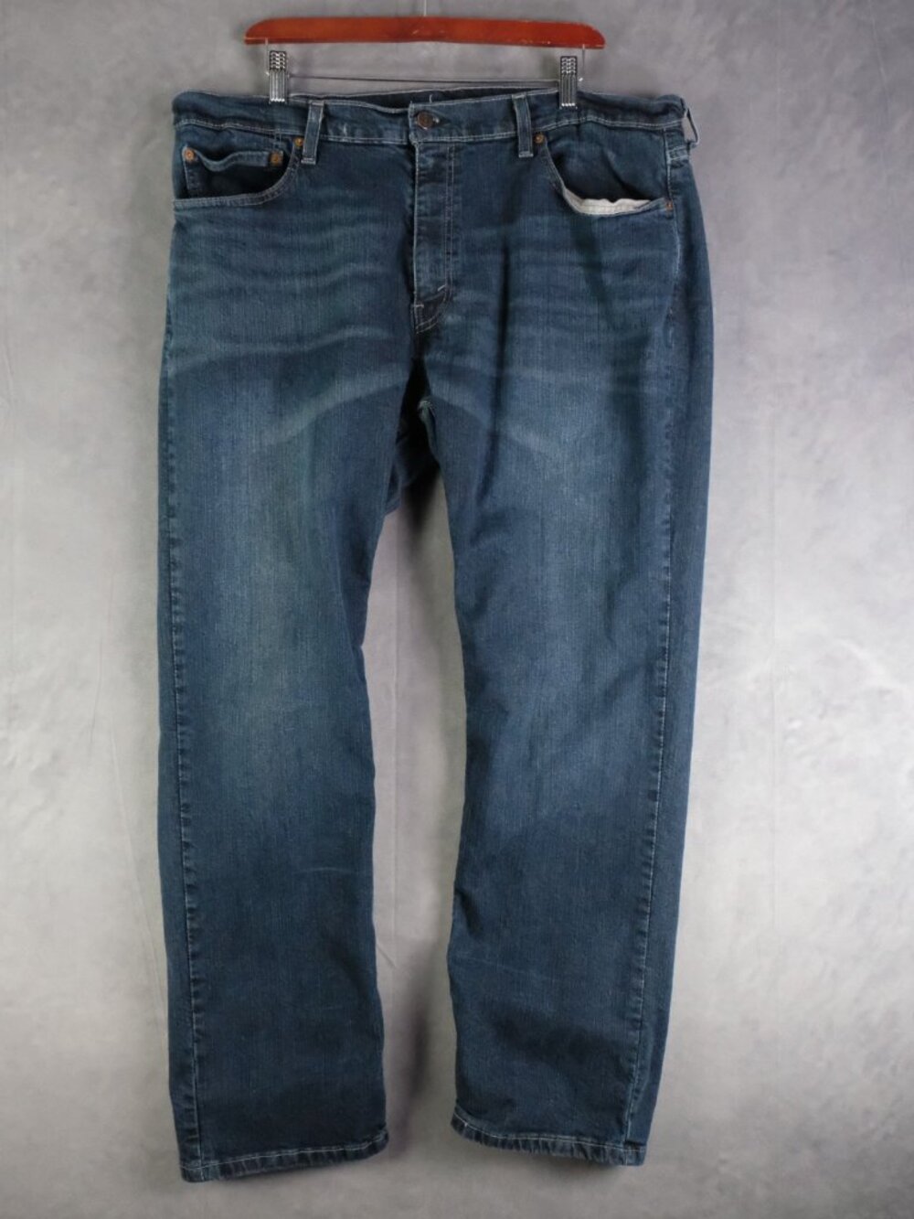 Levis 559 Jeans Mens 38X30 Blue Relaxed Straight Medium Wash Whiskers Y2K